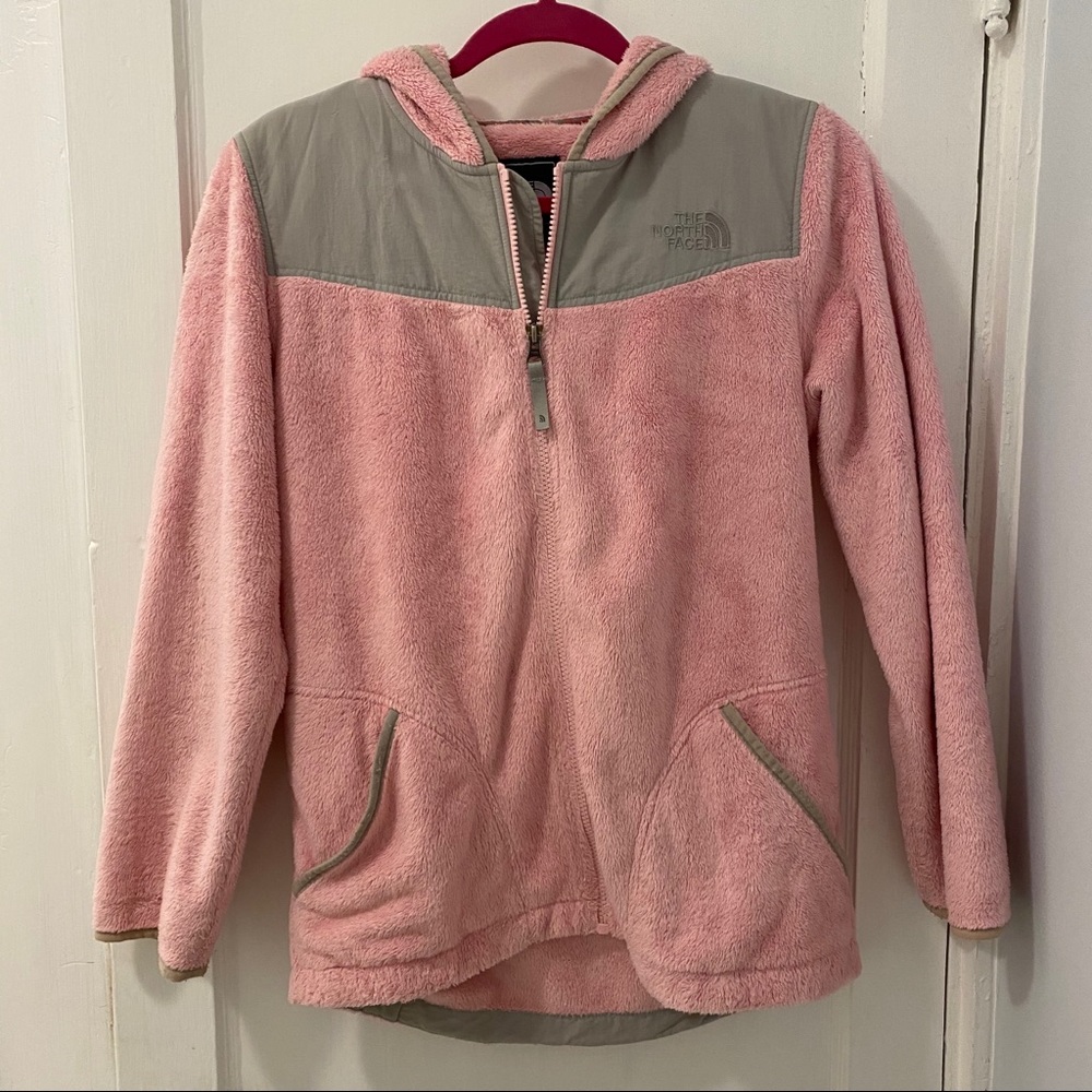 Northface Pink Fuzzy Zip Up